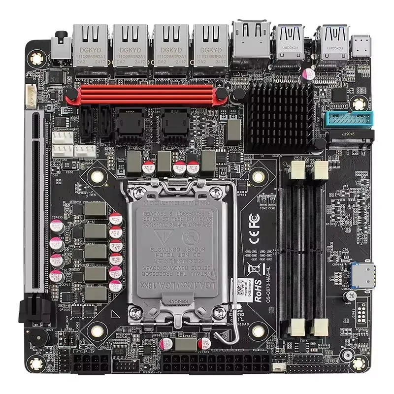 Lga 1700 Ddr5 Itx Motherboard - vPro Q670 NAS Motherboard Max 6*NVMe