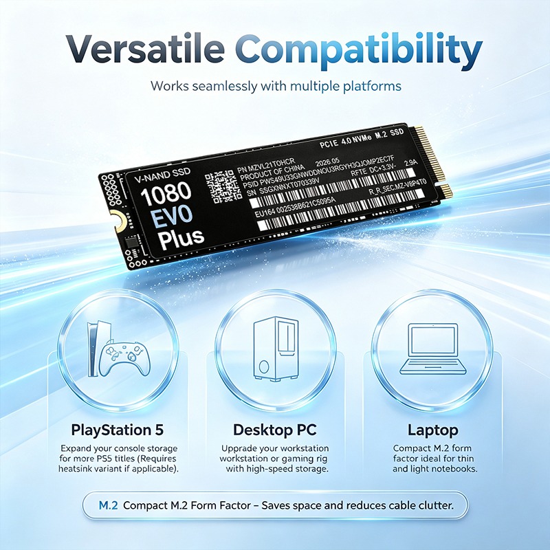 Original NEW 1080 EVO Plus M.2 - M.2 Nvme 4Tb Pcie 4.0 Ssd 评论和价格
