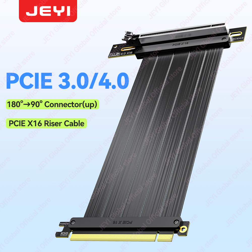 JEYI PCIe 4.0 Riser Cable 90 D - Pcie 4.0 X16 Riser Cable 90 Degree 评论和价格