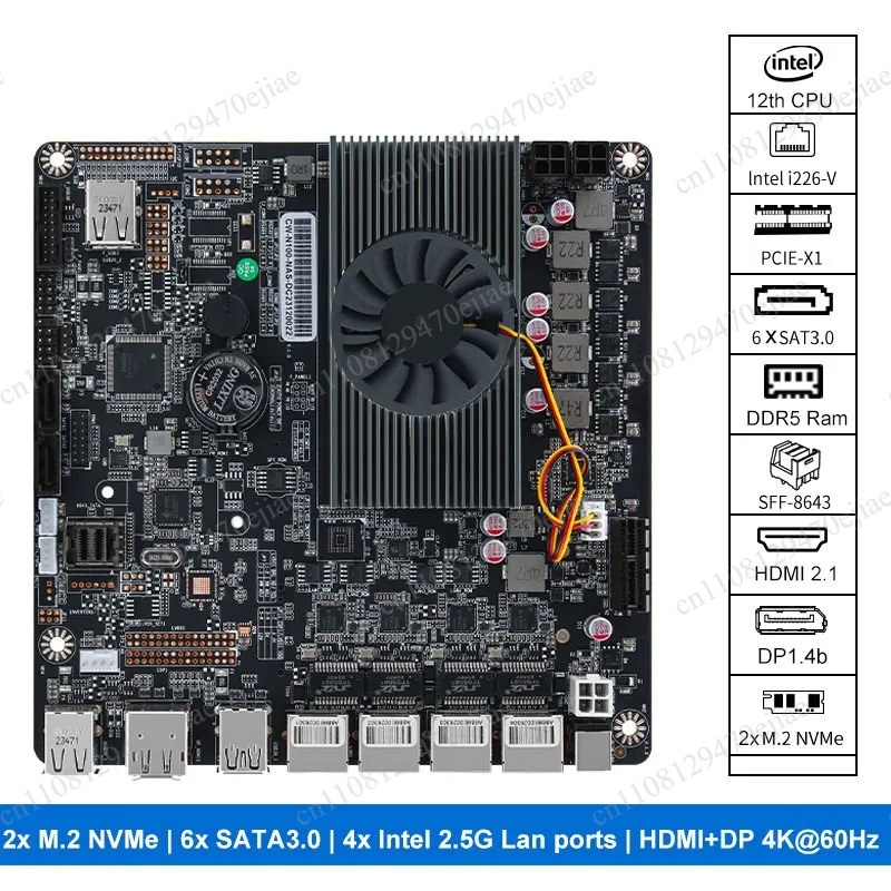 N100 6-Bay NAS Motherboard Min - Nas Motherboard N100 6 Sata 评论和价格