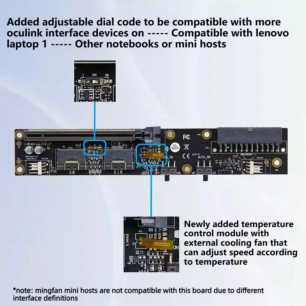Dual SlimSAS 8i Oculink Graphi - External Gpu Dock Pcie 4.0 Oculink 评论和价格